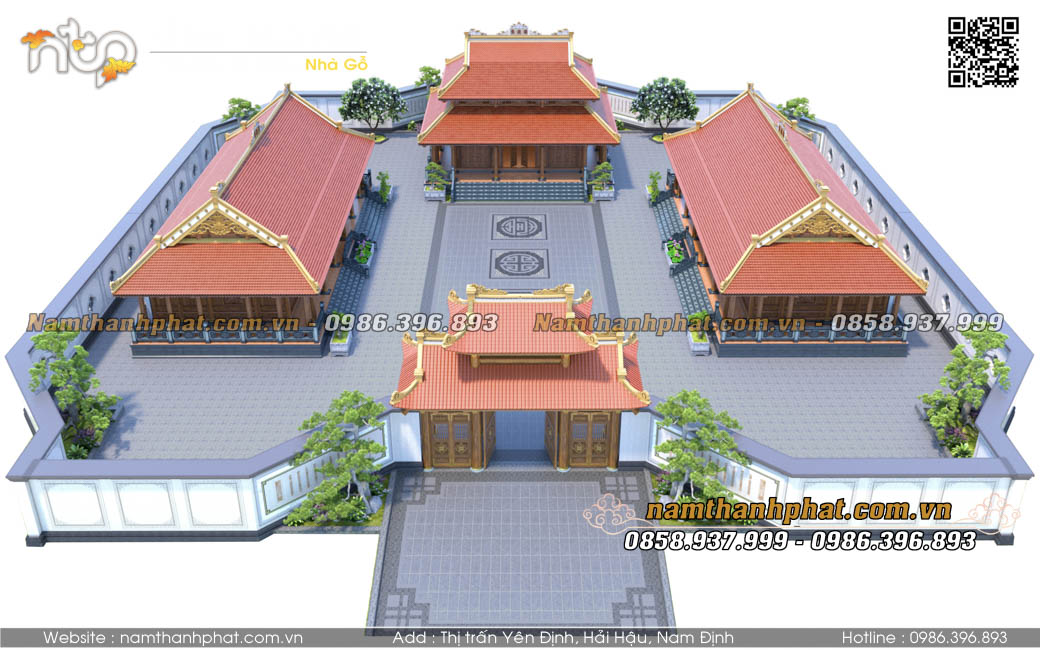 Nhà gỗ tam hợp viện của Siêu đại gia tại Phan Thiết